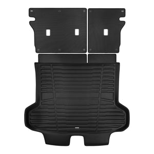 A set of black TuxMat trunk mats for Acura ZDX models.