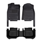 A set of black TuxMat car floor mats for Honda Civic models.