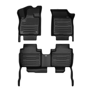 A set of black TuxMat car floor mats for Lincoln Nautilus models.