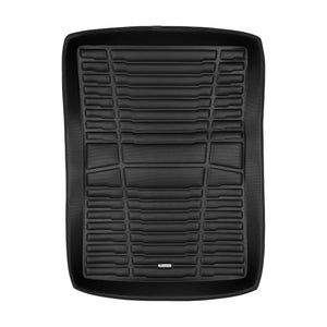 A set of black TuxMat trunk mats for BMW 5-Series models.