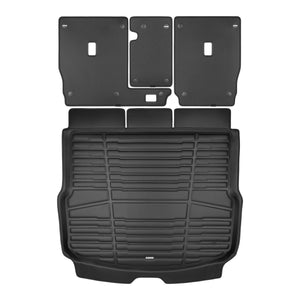 A set of black TuxMat trunk mats for Land Rover Discovery Sport models.