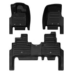 A set of black TuxMat car floor mats for Infiniti QX80 models.