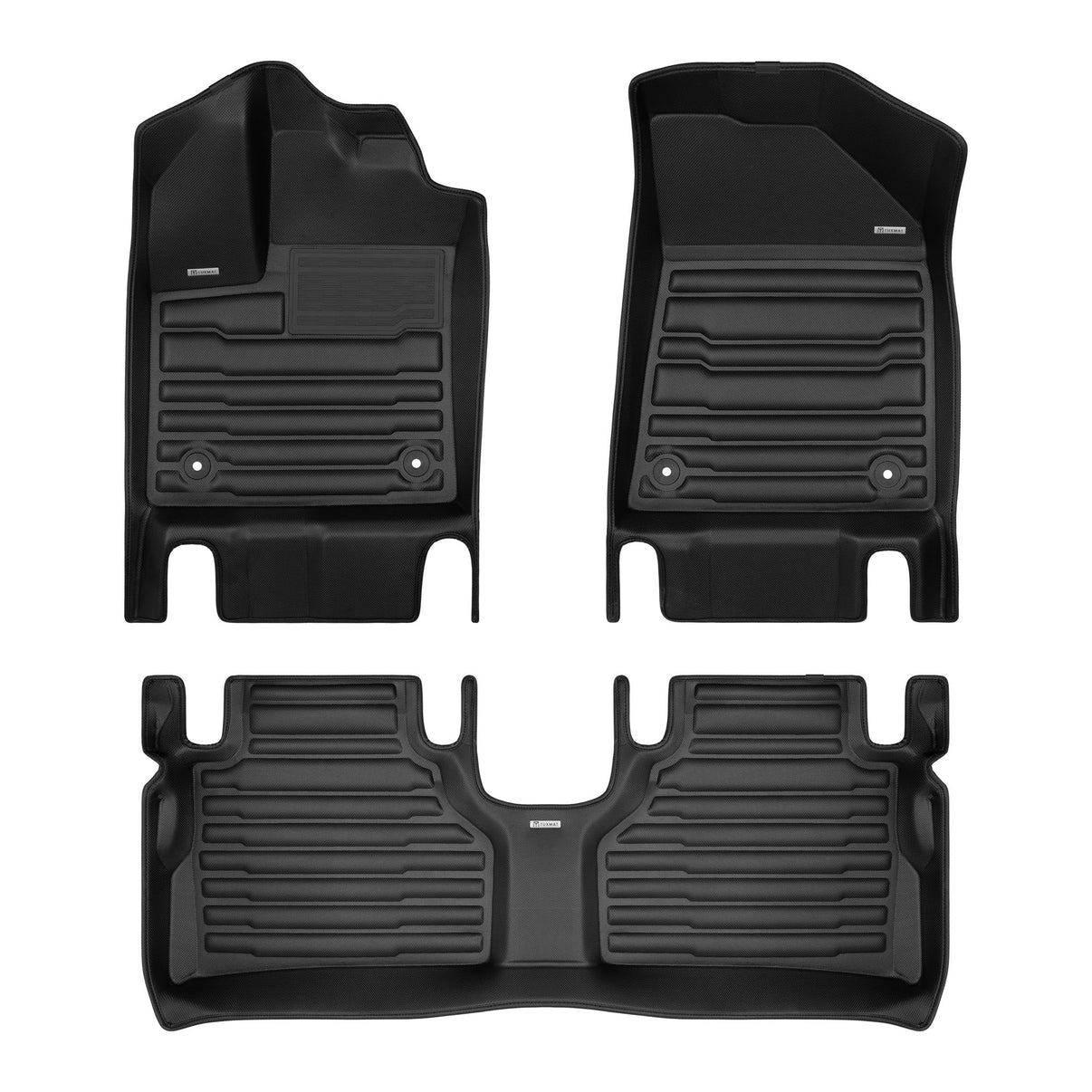 A set of black TuxMat car floor mats for Nissan Murano models.