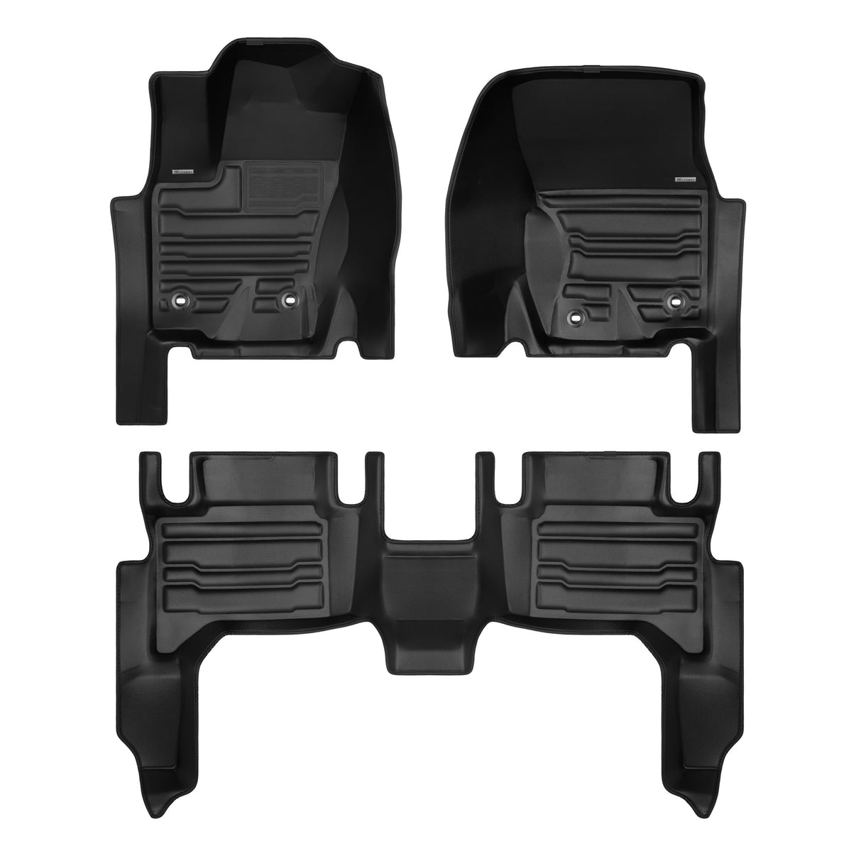A set of black TuxMat car floor mats for Lexus GX.