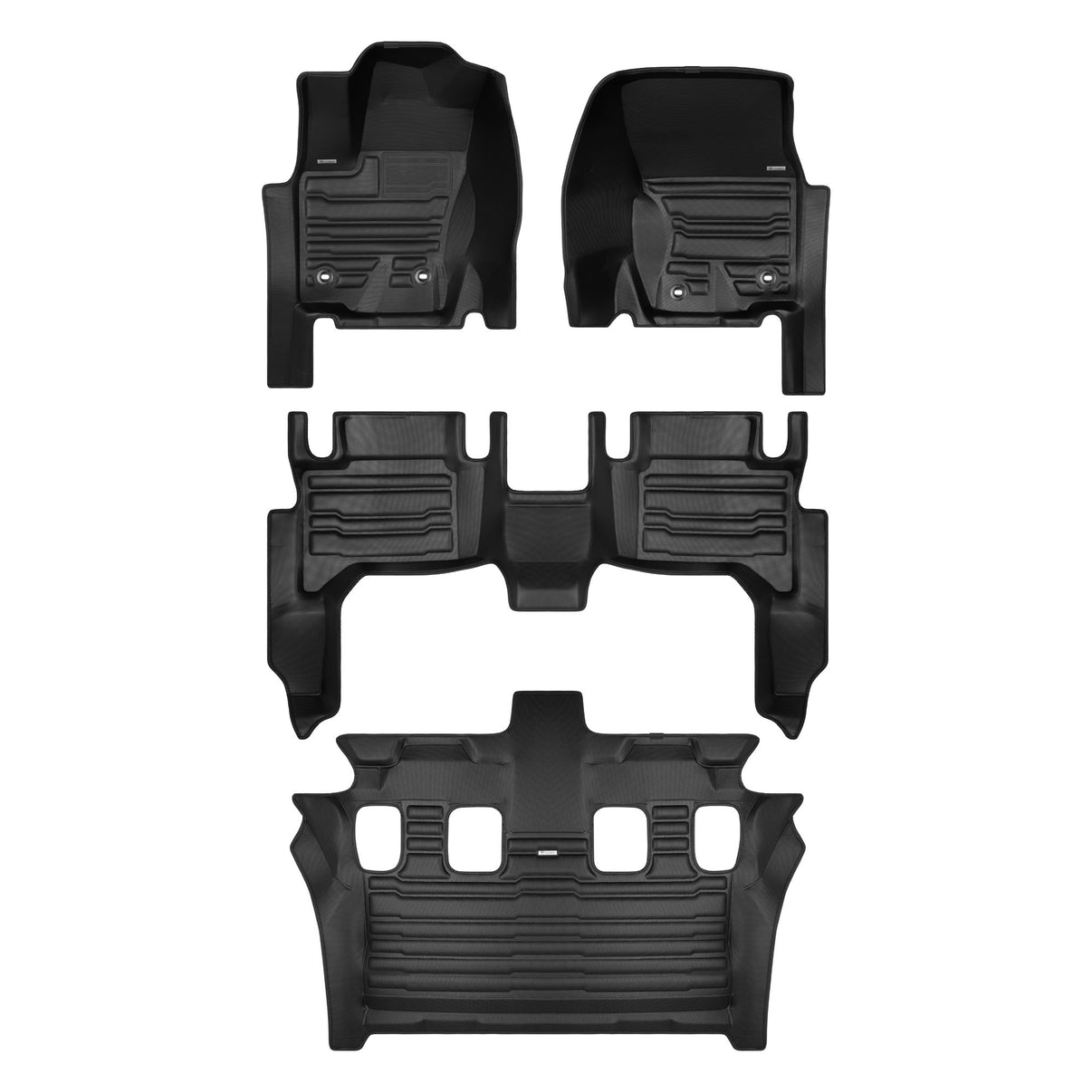 A set of black TuxMat car floor mats for Lexus GX.