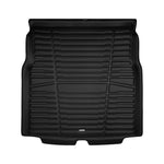 A set of black TuxMat trunk mats for Mercedes-Benz AMG E-Class models.