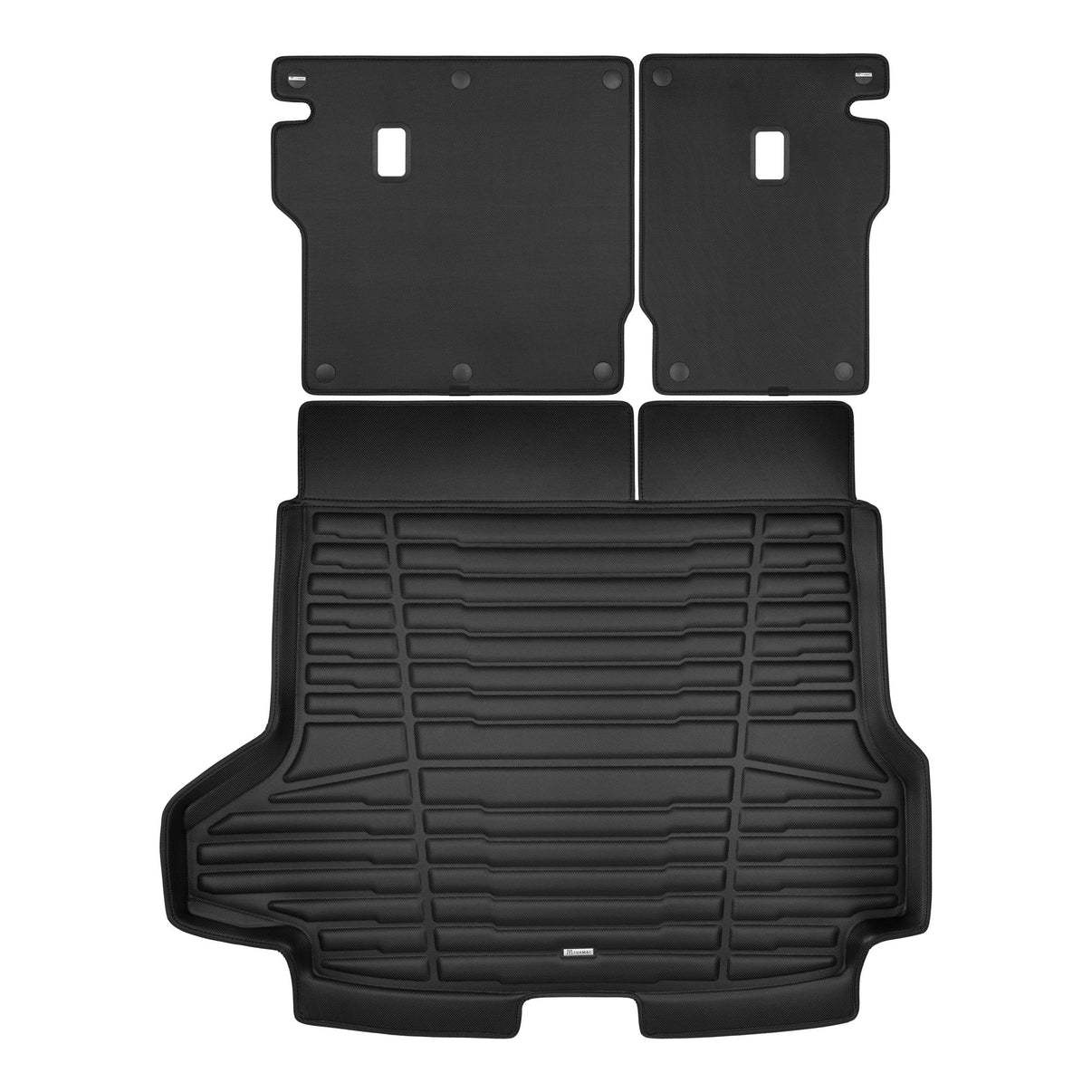 A set of black TuxMat trunk mats for Acura ADX models.