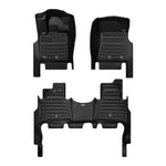 A set of black TuxMat car floor mats for Nissan Armada 7-Seater models.