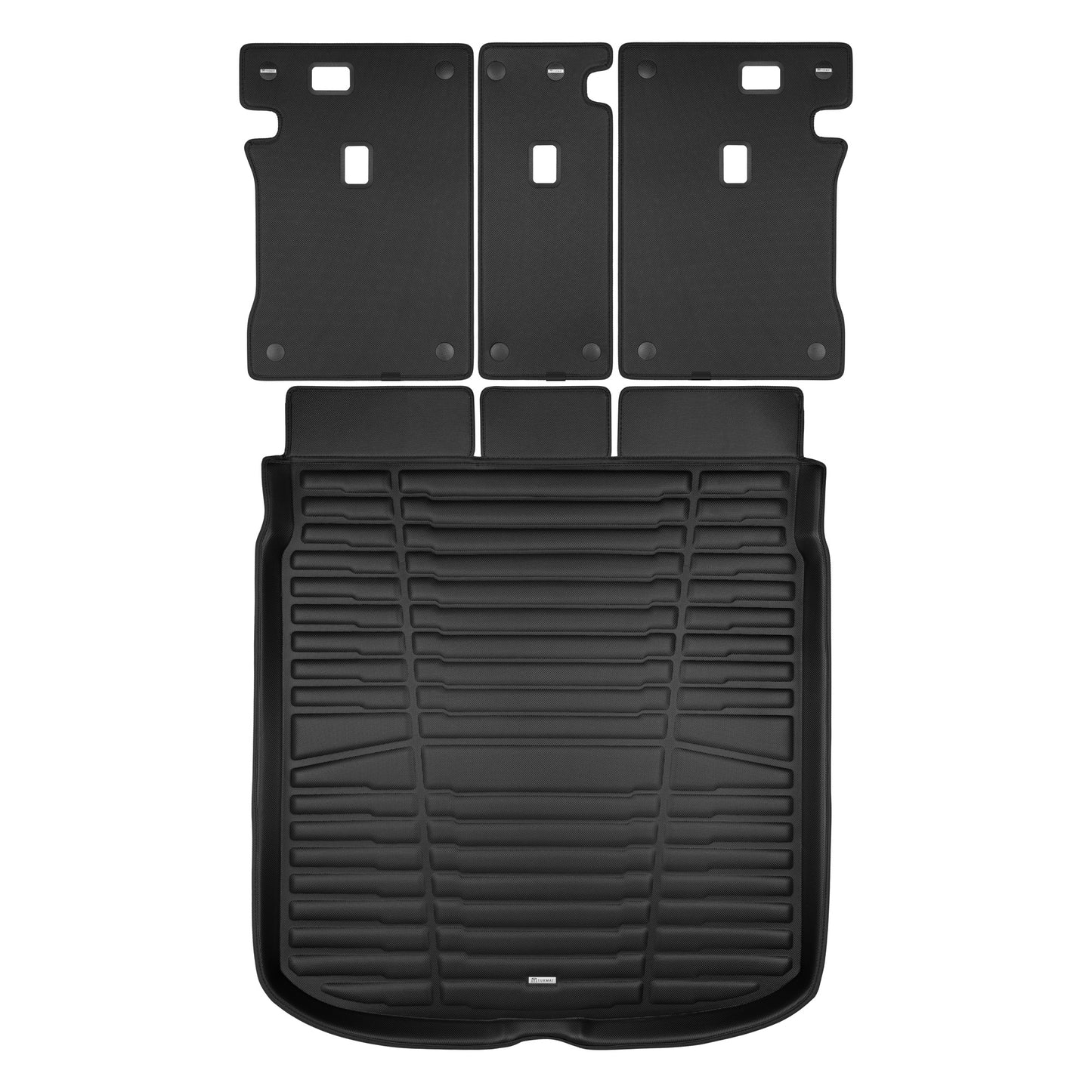 A set of black TuxMat trunk mats for Audi A5/S5 models.