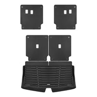 A set of black TuxMat trunk mats for Cadillac Vistiq models.