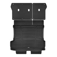 A set of black TuxMat trunk mats for Kia EV5 models.