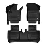 A set of black TuxMat car floor mats for Polestar 4 models.