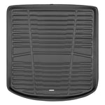 A set of black TuxMat trunk mats for Audi A5 models.