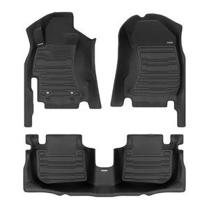 A set of black TuxMat car floor mats for Subaru Crosstrek/XV models.