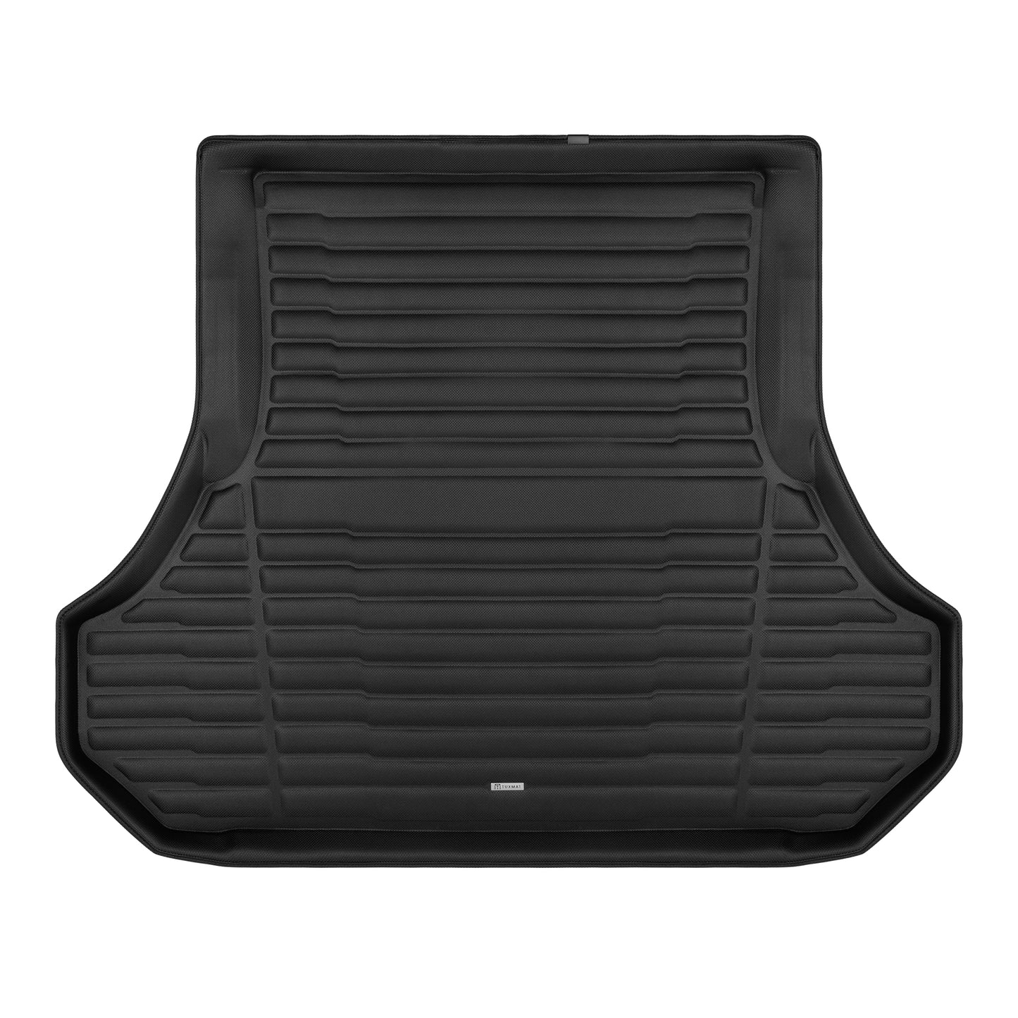 A set of black TuxMat trunk mats for Dodge Charger models.