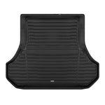 A set of black TuxMat trunk mats for Chrysler 300 models.