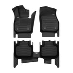 A set of black TuxMat car floor mats for MINI Countryman models.