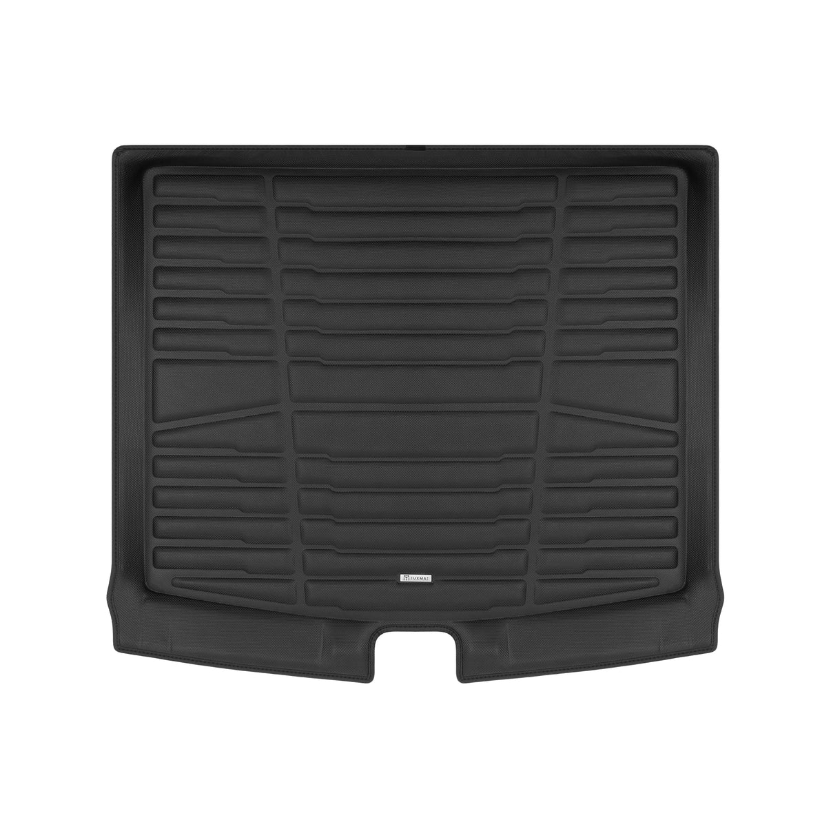 A set of black TuxMat trunk mats for Jeep Compass models.