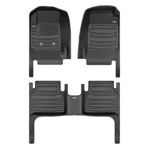 A set of black TuxMat car floor mats for Chevrolet Colorado models.