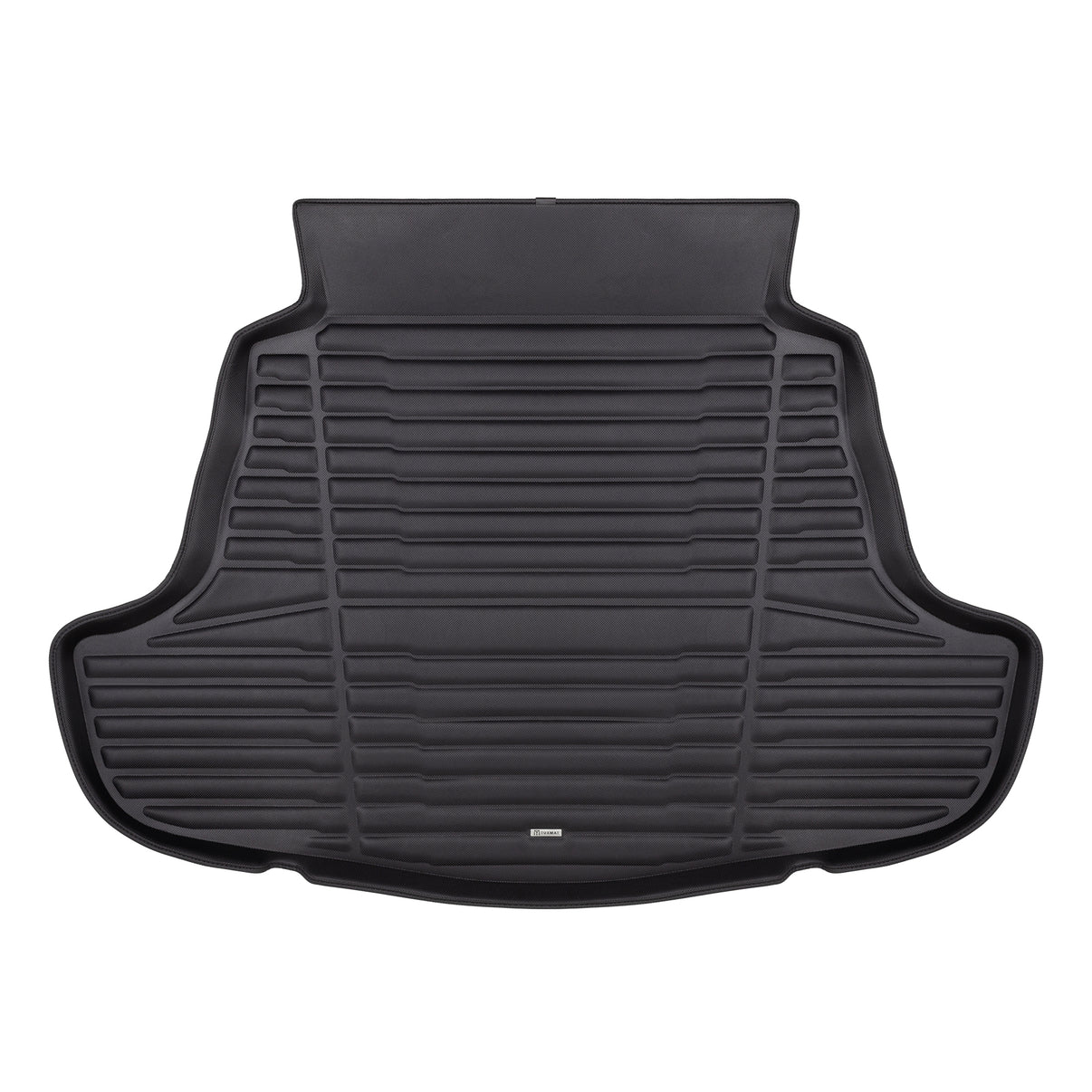 A set of black TuxMat trunk mats for Toyota Camry models.