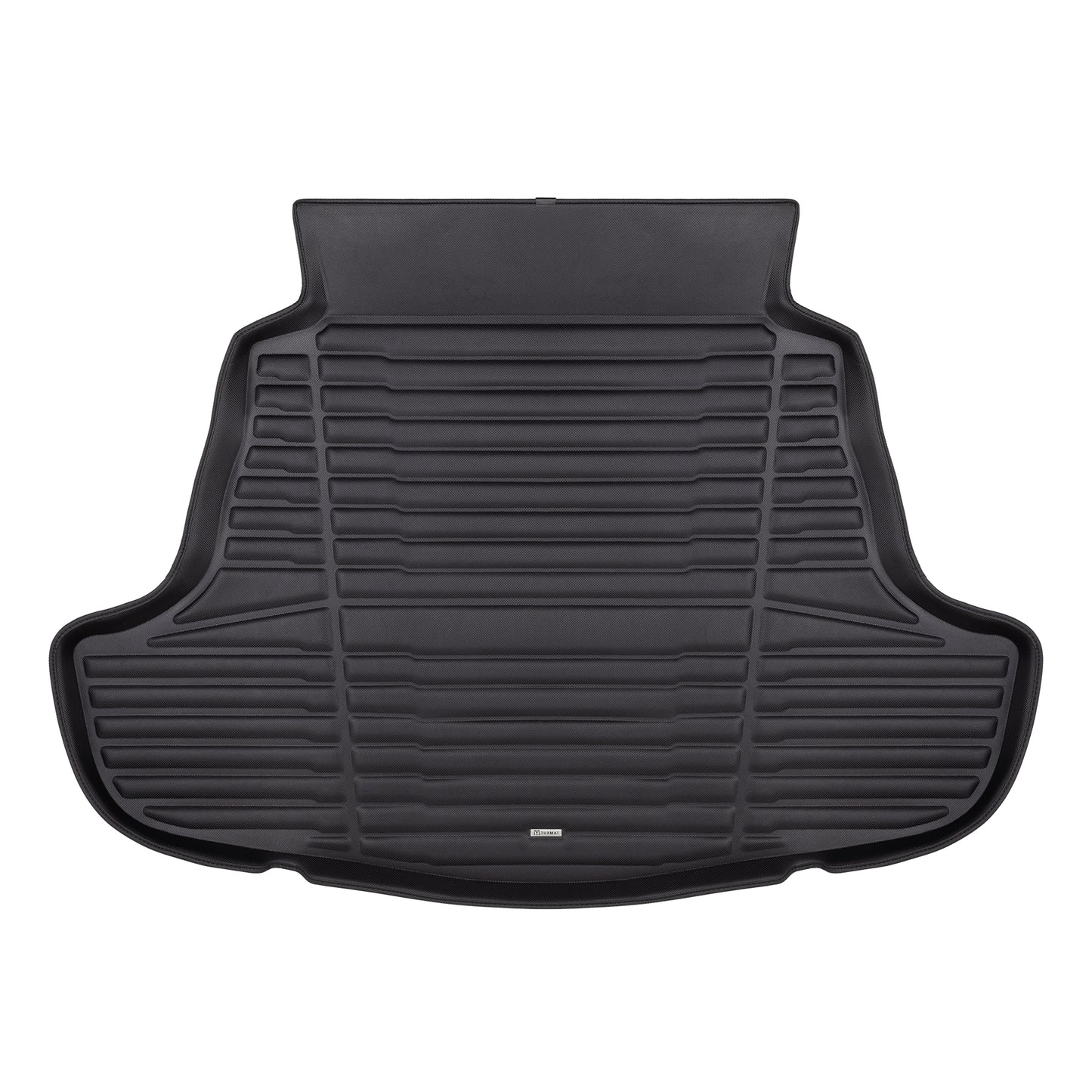 A set of black TuxMat trunk mats for Toyota Camry models.