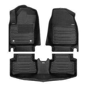 A set of black TuxMat car floor mats for Toyota C-HR models.