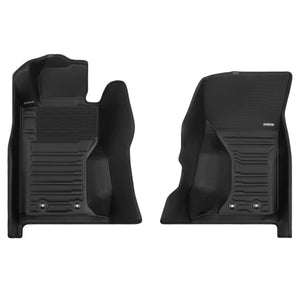 A set of black TuxMat car floor mats for Mazda MX-5 models.