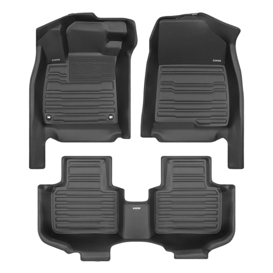 A set of black TuxMat car floor mats for Honda Accord models.