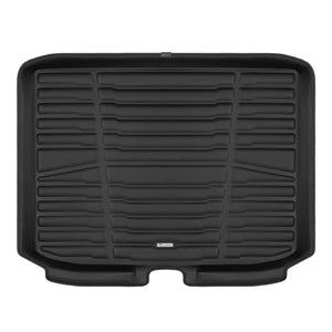 A set of black TuxMat trunk mats for Toyota Corolla models.