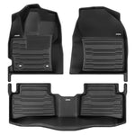 A set of black TuxMat car floor mats for Toyota Corolla models.