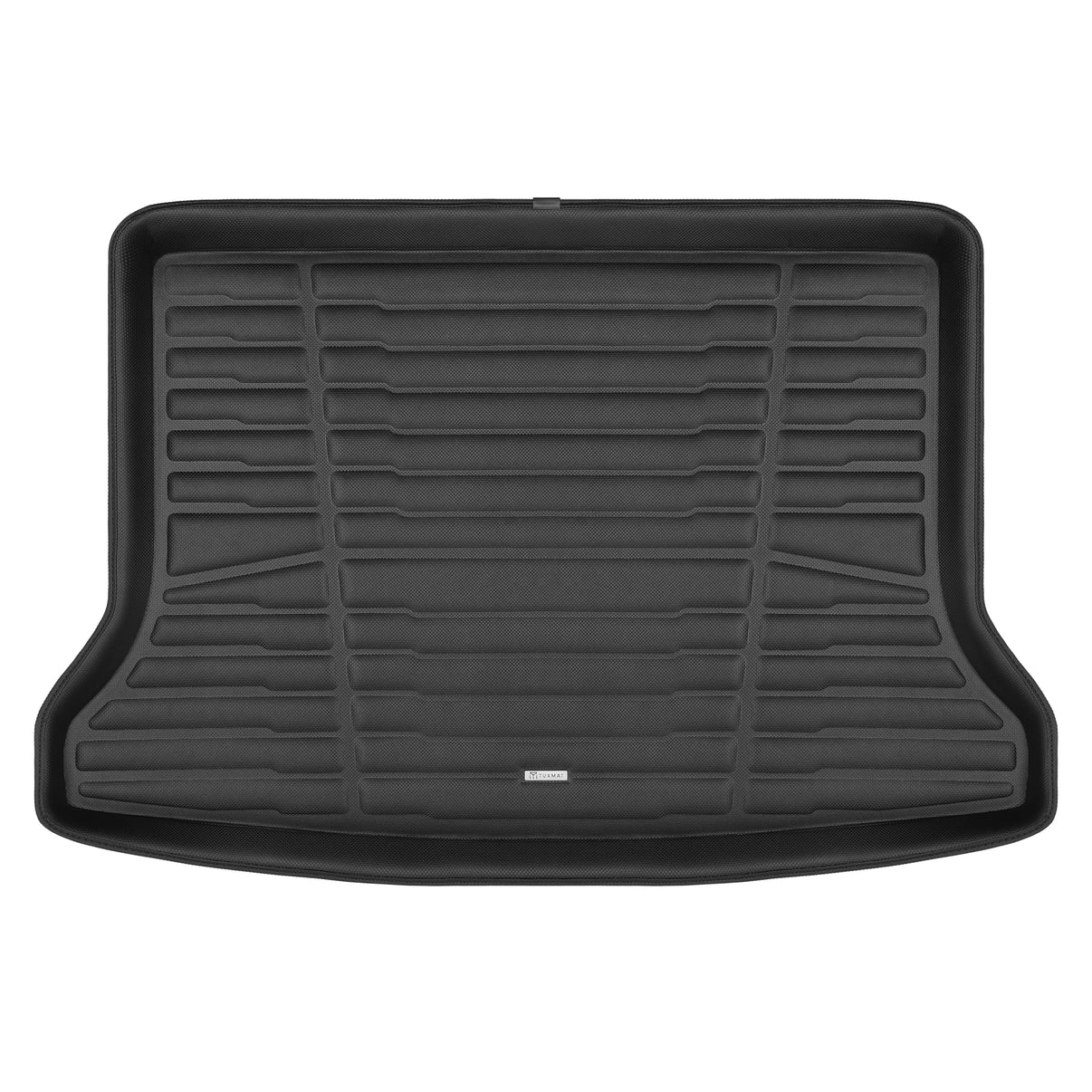 A set of black TuxMat trunk mats for Hyundai Accent models.