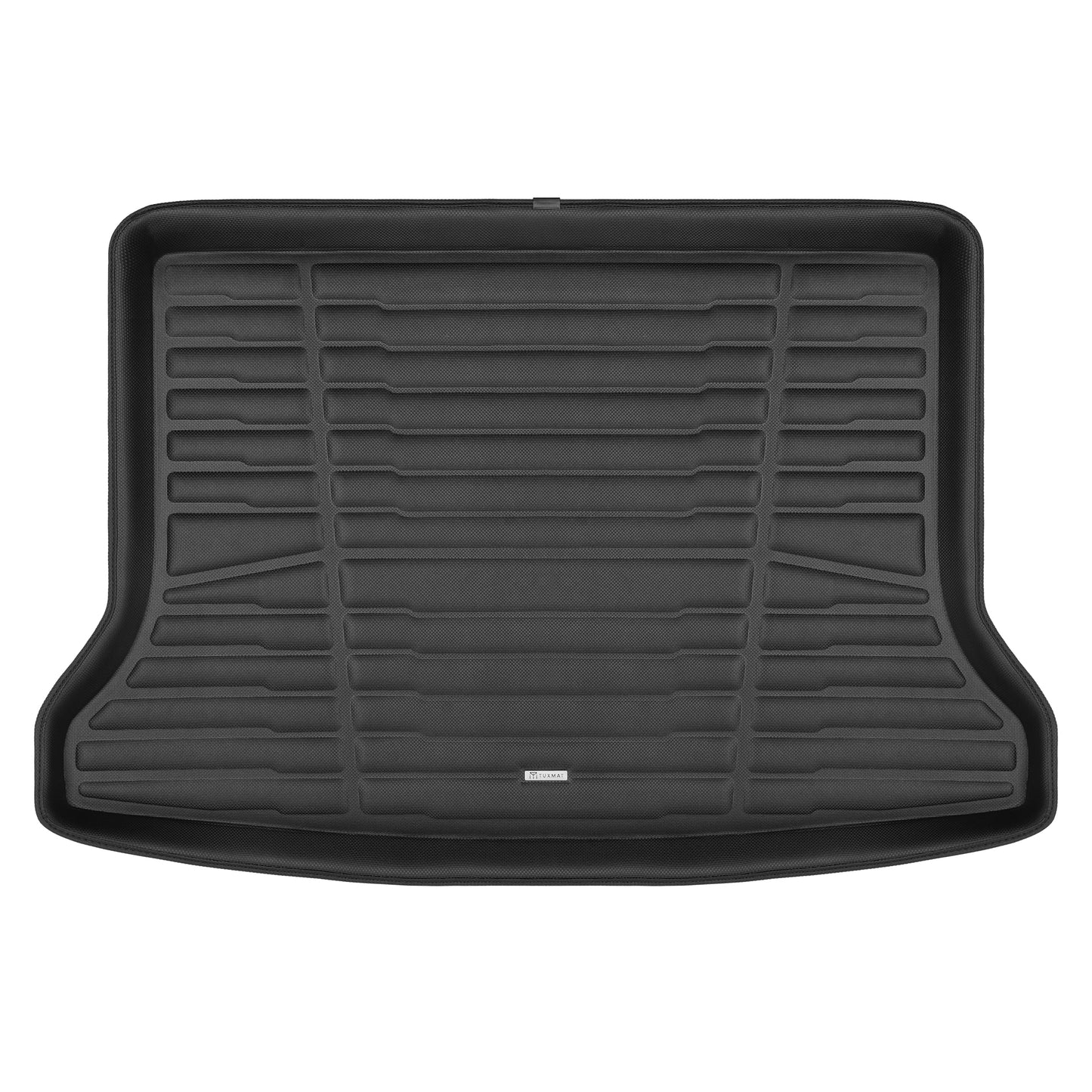 A set of black TuxMat trunk mats for Hyundai Accent models.