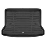 A set of black TuxMat trunk mats for Hyundai Accent models.