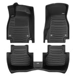 A set of black TuxMat car floor mats for Audi A7 models.