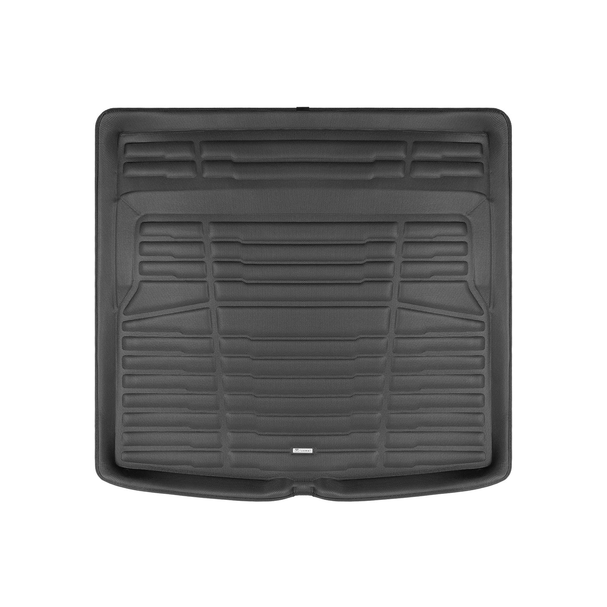 A set of black TuxMat trunk mats for Volvo S60 models.
