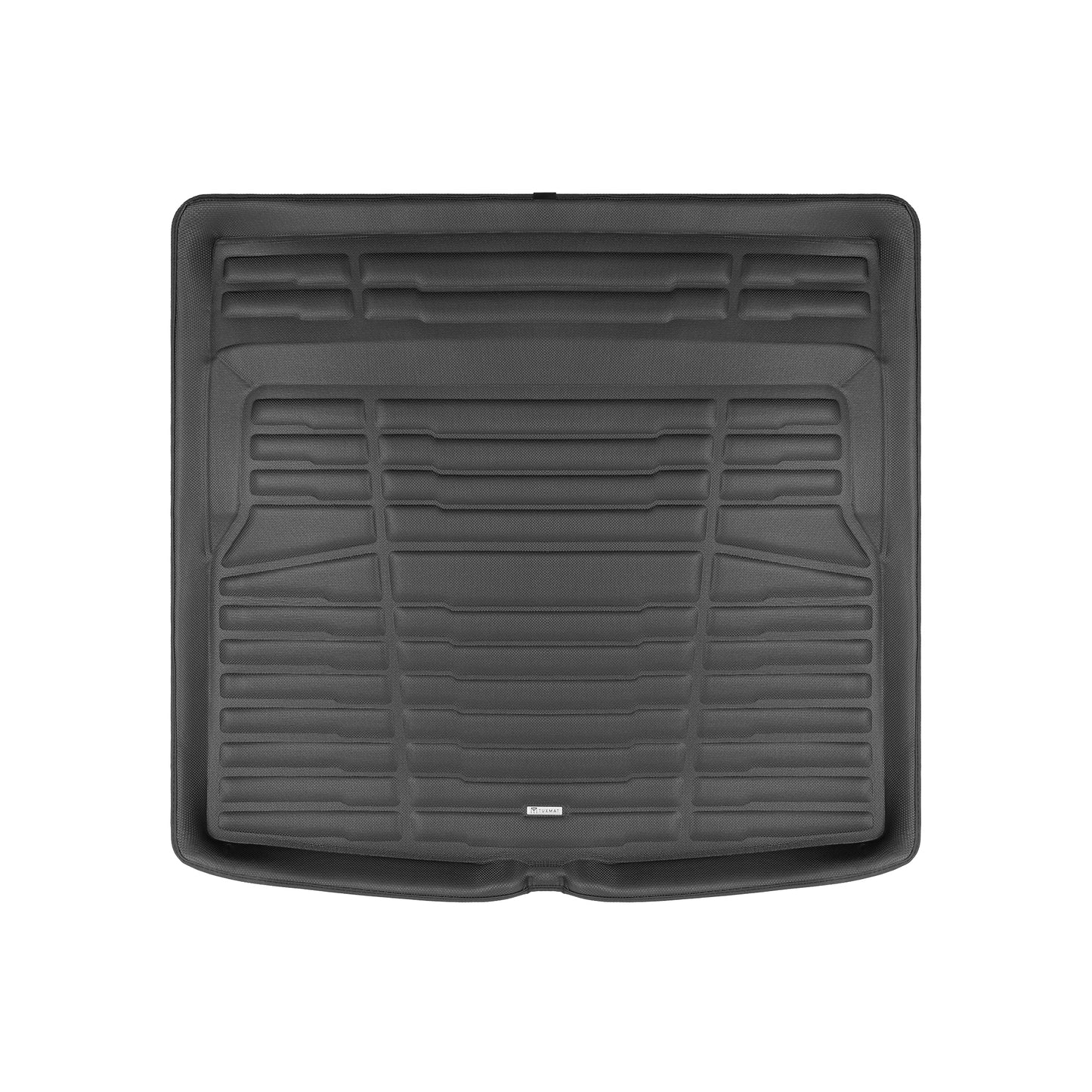 A set of black TuxMat trunk mats for Volvo S60 models.