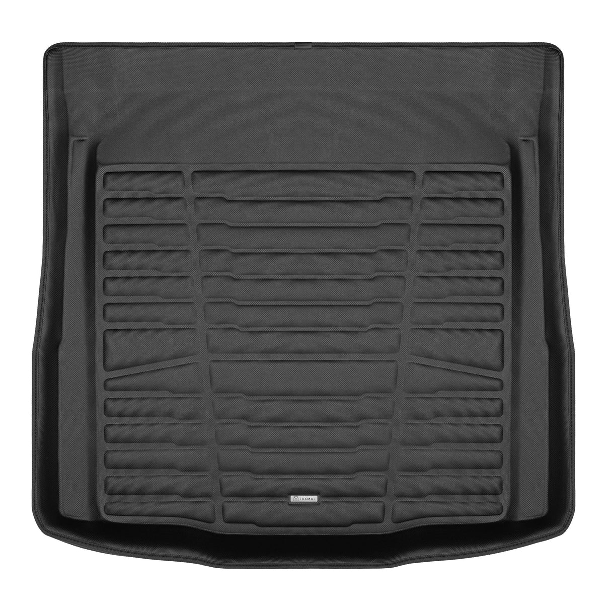 A set of black TuxMat trunk mats for BMW 4-Series models.