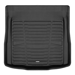 A set of black TuxMat trunk mats for BMW 4-Series models.