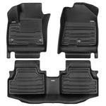 A set of black TuxMat car floor mats for Kia Soul models.