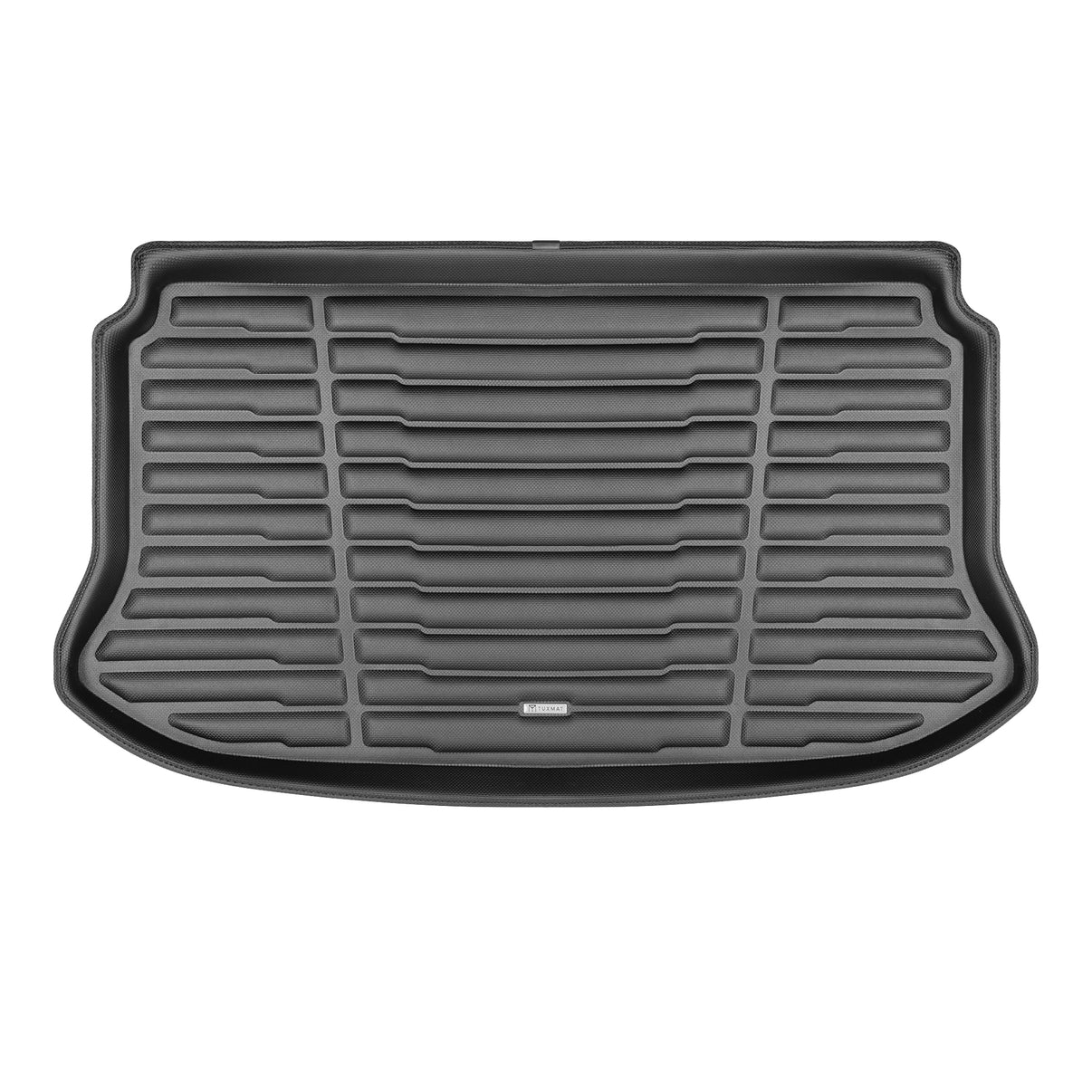 A set of black TuxMat trunk mats for Hyundai Venue models.