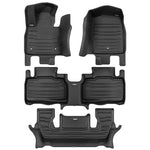 A set of black TuxMat car floor mats for Ford Explorer models.