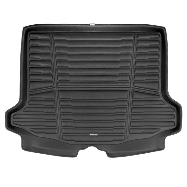 A set of black TuxMat trunk mats for Ford Escape models.