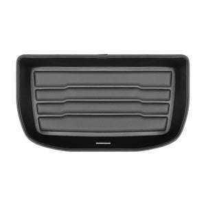 A set of black TuxMat trunk mats for Audi R8 models.