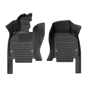 A set of black TuxMat car floor mats for Lamborghini Huracan models.