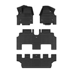 A set of black TuxMat car floor mats for Chrysler Pacifica models.