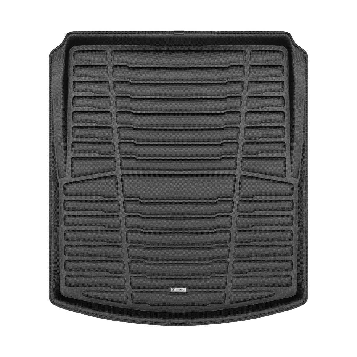 A set of black TuxMat trunk mats for Cadillac CT4 models.