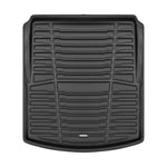 A set of black TuxMat trunk mats for Cadillac CT4 models.