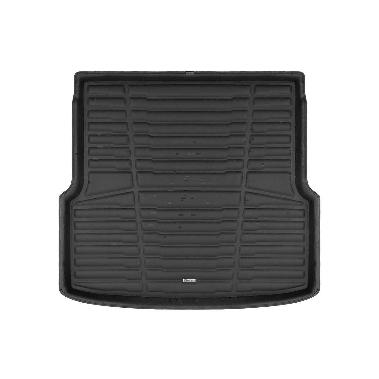 A set of black TuxMat trunk mats for BMW i4 models.